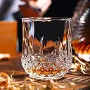 FINE DINE  Long Champ Crystal Whiskey Glasses Set of 6 pcs- 300 ml Bar Glass for Drinking Bourbon, Whisky, Scotch, Cocktails, Cognac- Old Fashioned Cocktail Tumblers