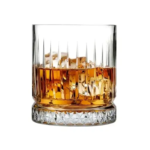 FINE DINE  Italian Trendy Whiskey Glasses Set of 6 | Stylish Design & Heavy Base | Perfect for Scotch, Mixed Drinks, Wine, Bourbon, Water and Cocktail Drinks 300 ML