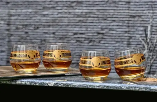 Versace Gold Plated Pure Crystal Glass SET OF 6